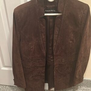 Pamela McCoy brown suede blazer